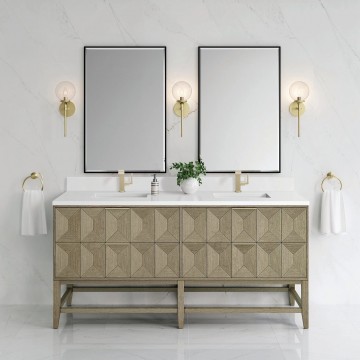 Emmeline 72" (Vanity Only Pricing) in Pebble Oak